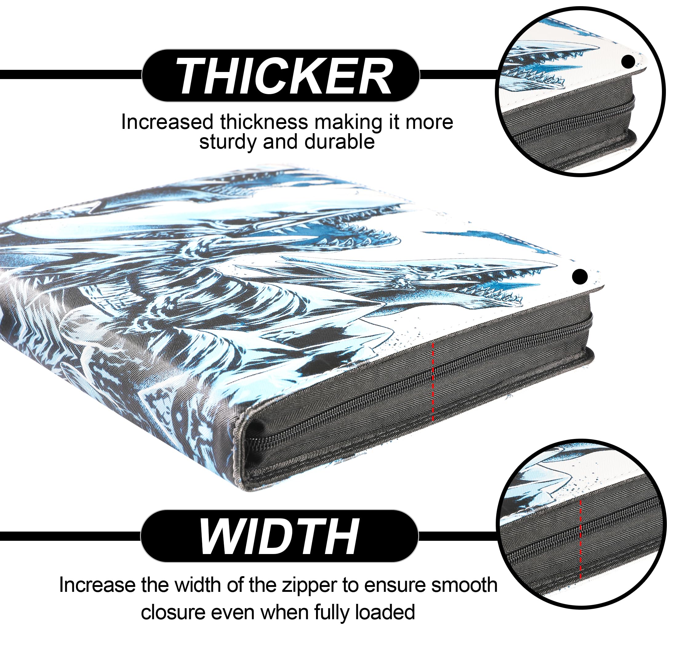 DRZERUI Card Binder for YuGiOh Cards - 9 Pocket Card Holder Book